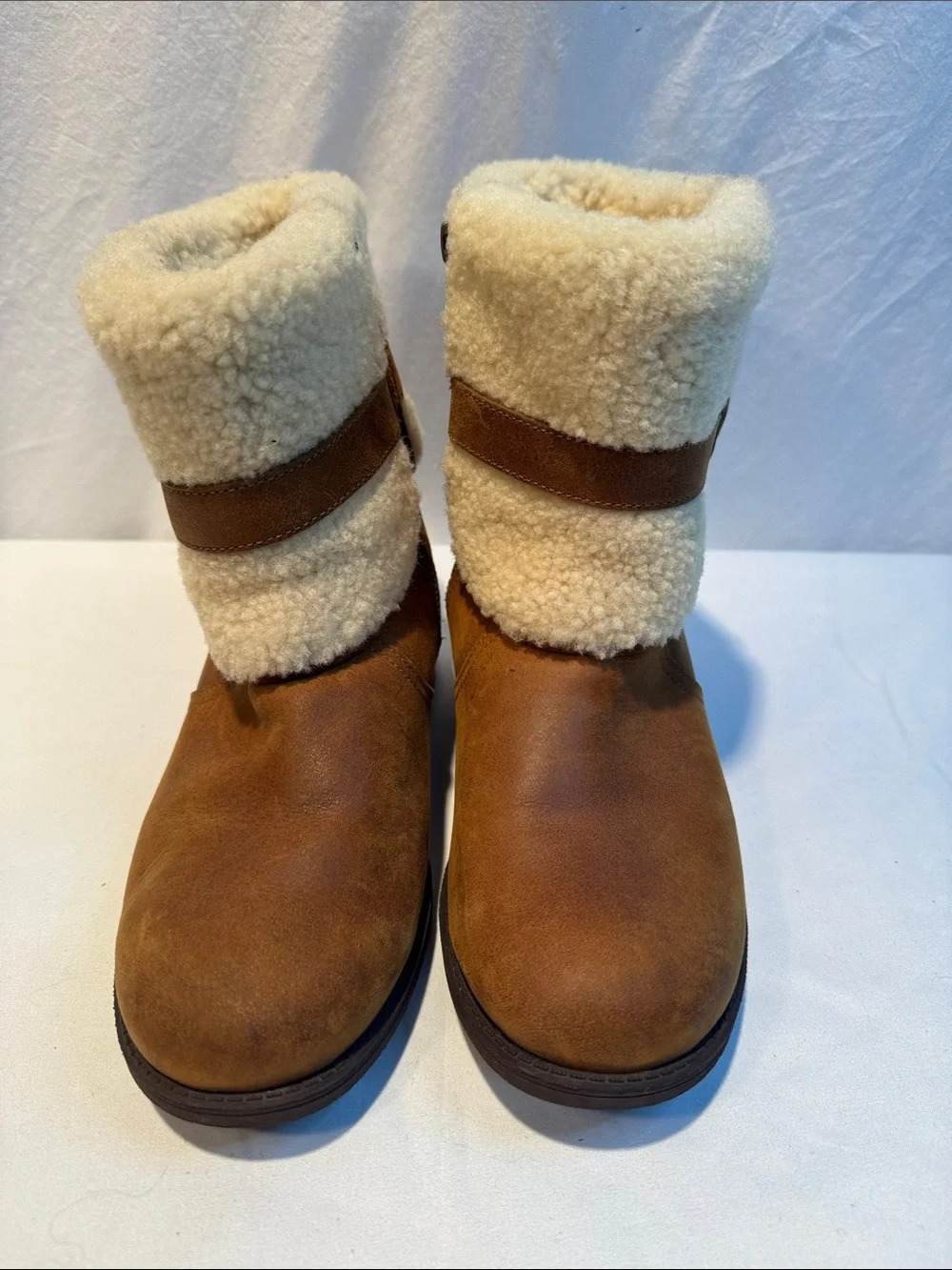 🆕 UGG Chestnut Suede Shearling Cuff Ankle Boots